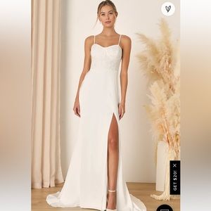 NWT LuLus embellished bustier mermaid wedding dress
